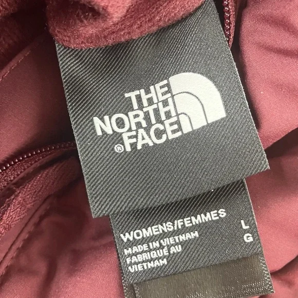 The North Face Womens Tamburello Reversible Vest Burgundy Sherpa Lined Large - Picture 9 of 9